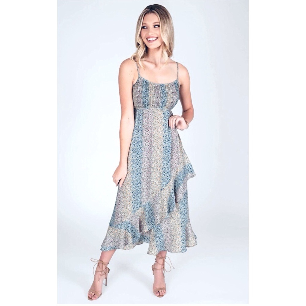 Speechless Juniors Sleeveless Floral Smocked Dress